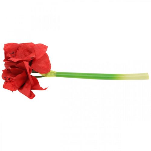 Floristik24 Amaryllis red artificial silk flower with three flowers H40cm