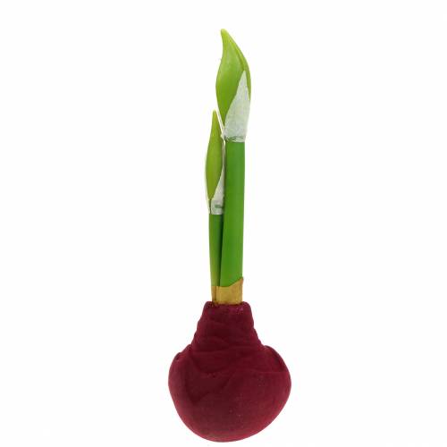 Floristik24 Amaryllis tuber with buds Artificial 30cm Burgundy