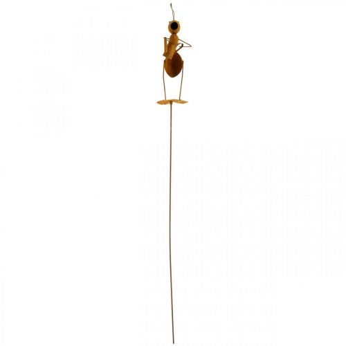 Floristik24 Decorative plug ant, bed decoration, ant with watering can, flower plug patina