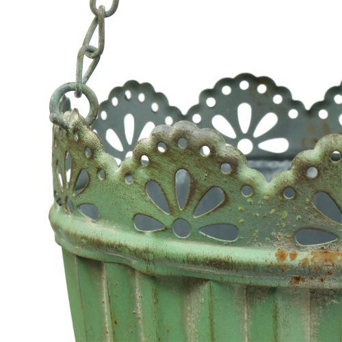 Product Hanging basket antique green Ø19/15cm 2pcs