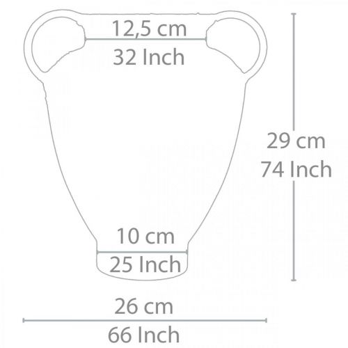 Floristik24 Amphora antique look for planting vase metal garden decoration H29cm