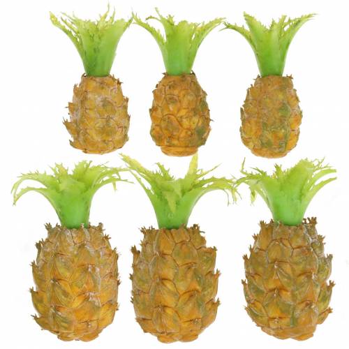 Floristik24 Artificial mini pineapple H6.5cm - 8cm 6pcs