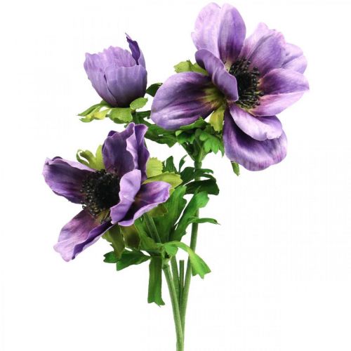 Floristik24 Artificial anemone, silk flower, artificial plant with flowers purple L55cm