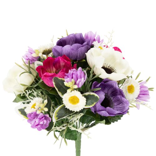 Artificial flower bouquet of anemones, spring decoration, versatile in a modern design, 26cm