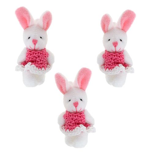 Pendant Bunny 5,5cm Pink 9pcs