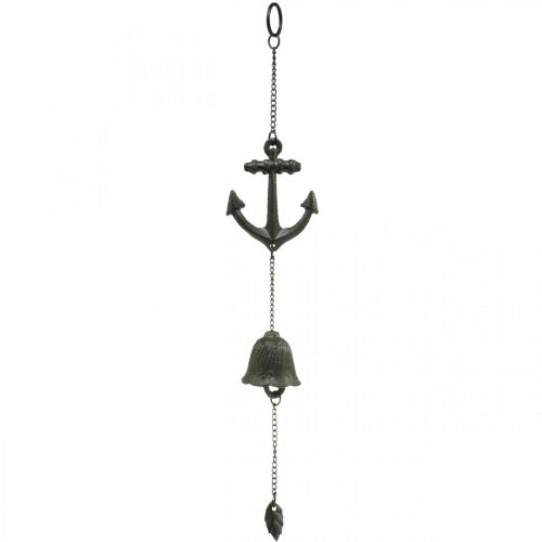 Hanger anchor bell, maritime decoration wind chime, cast iron L47.5cm
