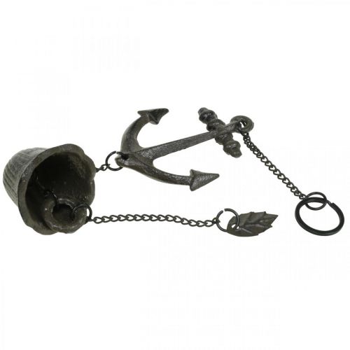Floristik24 Hanger anchor bell, maritime decoration wind chime, cast iron L47.5cm
