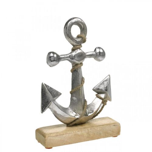 Floristik24 Metal anchor, summer, maritime shop window decoration Silver, natural colors H22cm