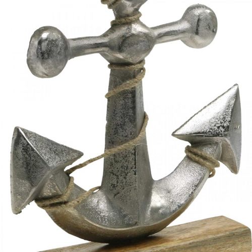 Floristik24 Anchor made of metal, maritime decoration, nautical sea decoration silver, natural colors H32cm