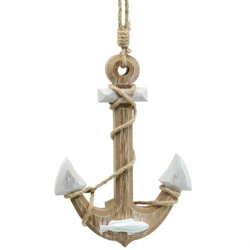 Floristik24 Anchor made of natural wood 20cm x 14cm