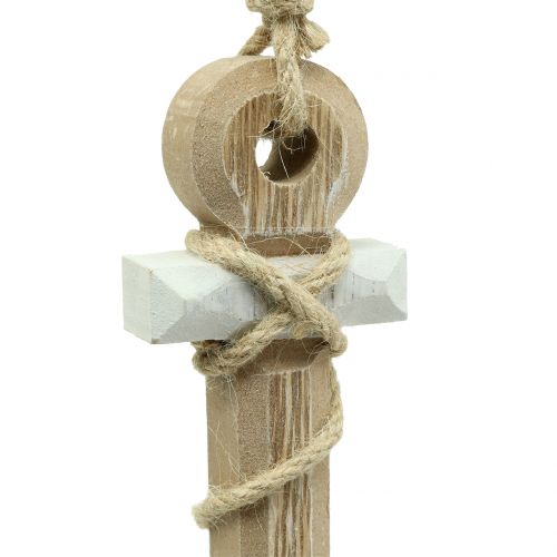 Floristik24 Anchor made of natural wood 20cm x 14cm