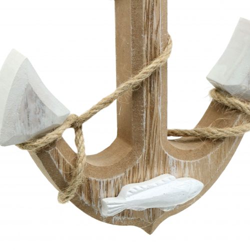 Floristik24 Anchor made of natural wood 20cm x 14cm