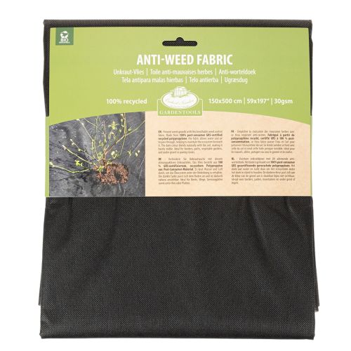Anti-Weed Fabric 150x500cm Black Recycled Polypropylene Garden Use | Floristik24.co.uk
