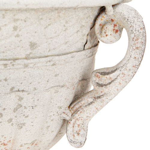 Product Antique trophy with handles metal decoration vintage grey white H18cm