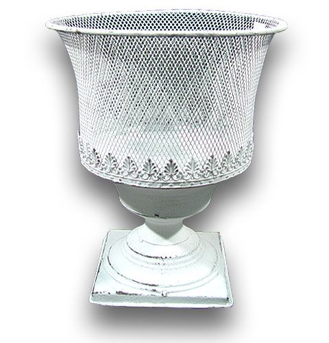 Floristik24 Cup grid Ø18cm H24cm white