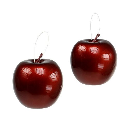 Floristik24 Apple for hanging Ø7.5cm copper, shiny 9pcs