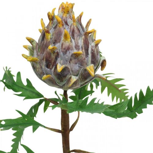 Product Deco artichoke purple artificial plant autumn decoration Ø7.5cm H42cm