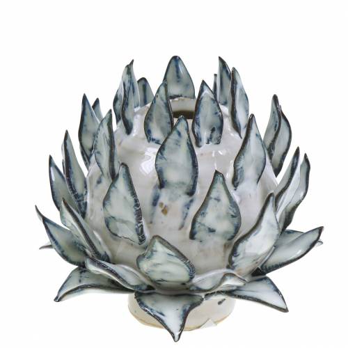 Floristik24 Decorative vase art shock ceramic blue, white Ø9.5cm H9cm