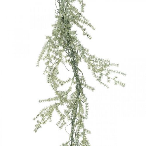 Floristik24 Artificial asparagus garland white, gray decoration hanger 170cm