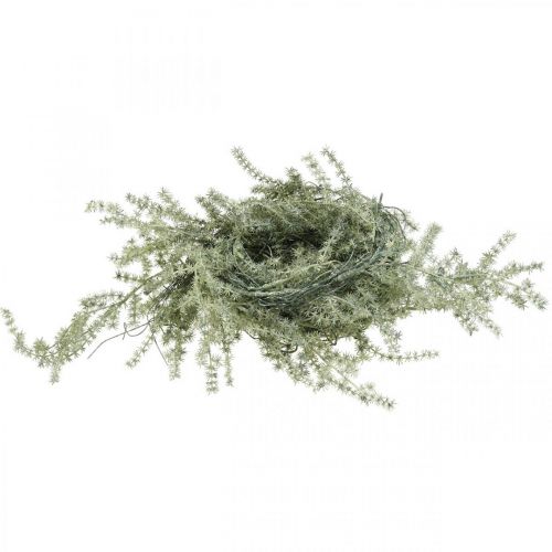 Product Artificial Garland Frosted Larch Decoration White Grey 170cm