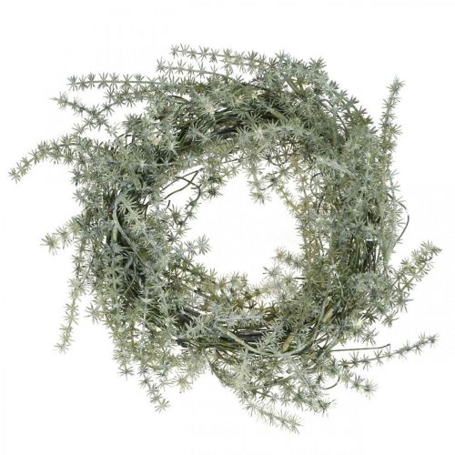 Product Artificial asparagus wreath white, gray Decorative asparagus wreath Ø20cm