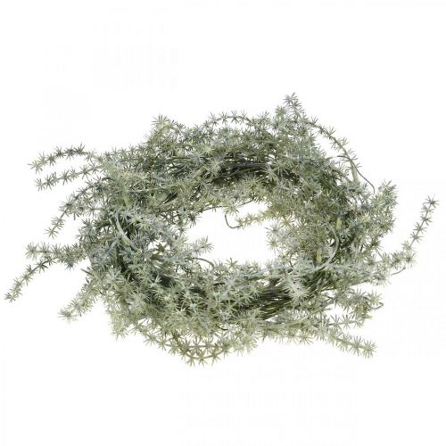 Product Larch wreath artificial decoration wreath frosted winter Ø20cm