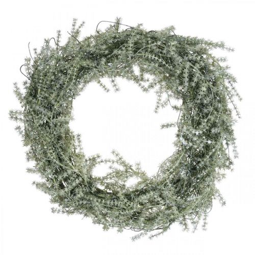 Floristik24 Decorative wreath larch artificial needle wreath snow-covered white grey Ø32cm