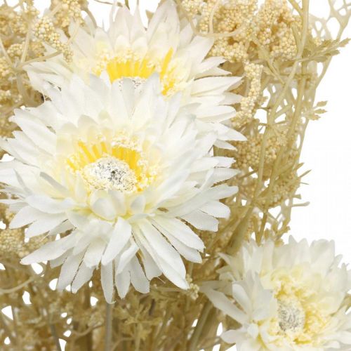 Product Bouquet artificial asters and gypsophila beige, white 43cm