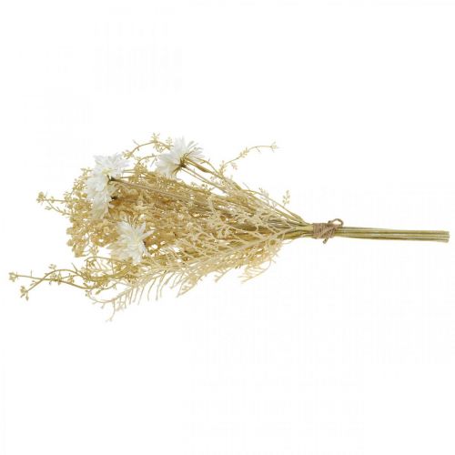 Product Bouquet artificial asters and gypsophila beige, white 43cm