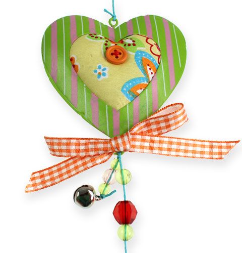 Floristik24 Decorative fabric hearts to hang 80cm