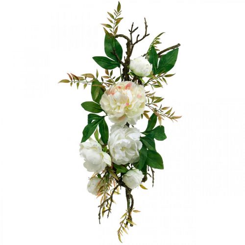 Floristik24 Peony topper, table decoration, Paeonia branch white L60cm