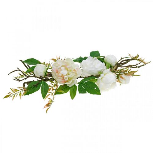 Product Peony topper, table decoration, Paeonia branch white L60cm