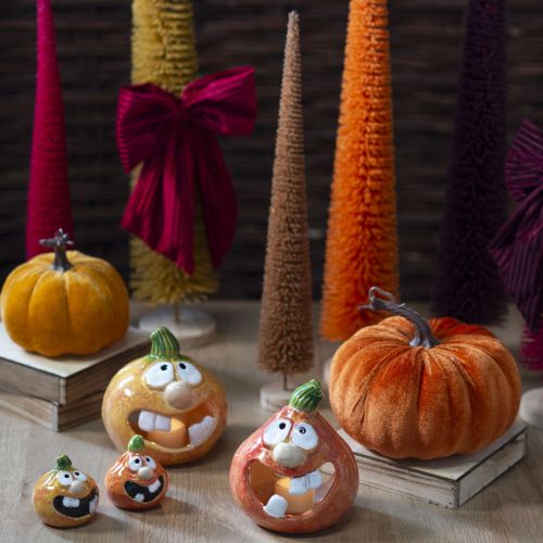 Artificial Christmas tree decoration, slim, with wooden base, 40cm, 3 pieces | Floristik24.co.uk