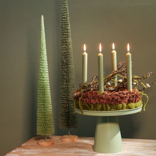 Artificial Christmas tree, decorative tree on a wooden base, 60cm | Floristik24.co.uk