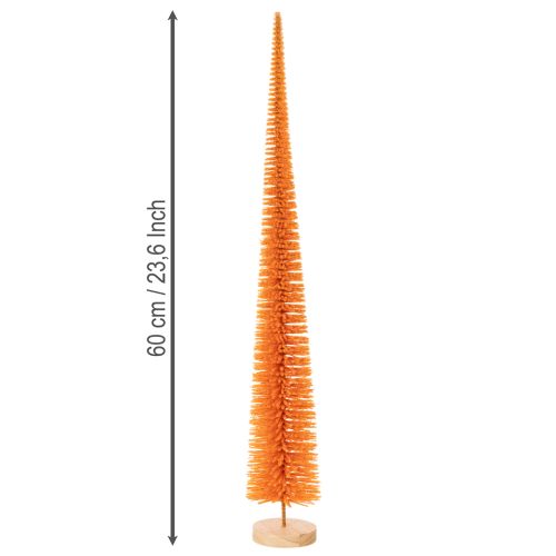 Artificial Christmas tree decoration on a wooden base, 60cm | Floristik24.co.uk