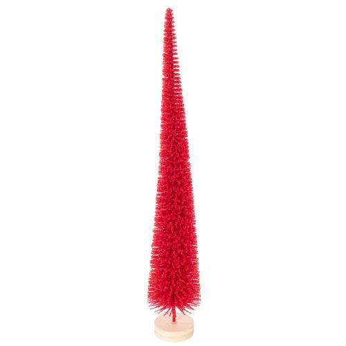 Decorative narrow Christmas tree, artificial Christmas tree on wooden base, 40cm, 3 pieces