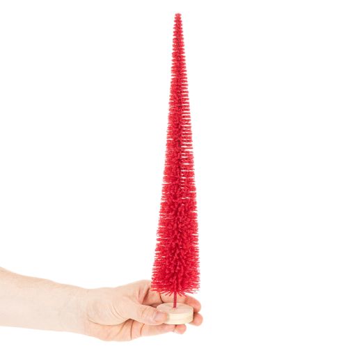 Decorative narrow Christmas tree, artificial Christmas tree on wooden base, 40cm, 3 pieces | Floristik24.co.uk