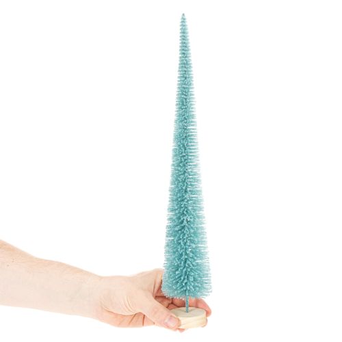 Artificial Christmas tree, slim, with wooden base, 40cm | Floristik24.co.uk