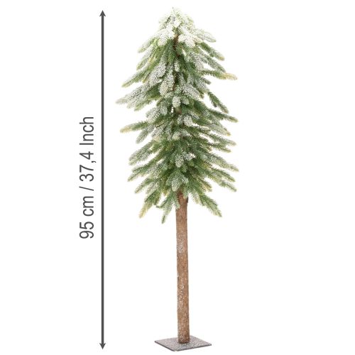 Artificial fir tree with snow decoration, winter and Christmas, 95cm | Floristik24.co.uk