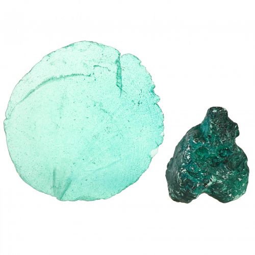 Product Oyster shells capiz discs in net turquoise 3.5–9.5cm 2pcs
