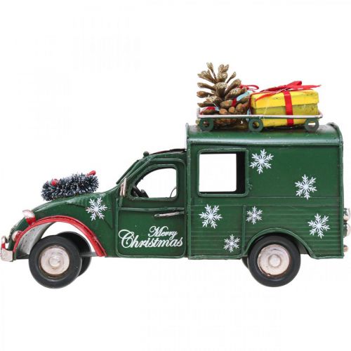 Floristik24 Christmas decoration car Christmas car vintage green L17cm