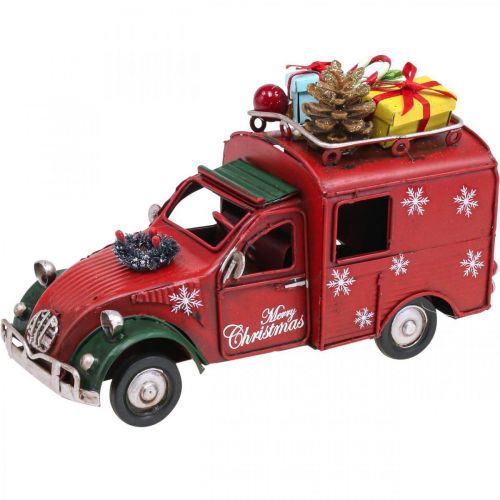 Floristik24 Christmas decoration car Christmas car vintage red L17cm