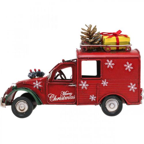 Floristik24 Christmas decoration car Christmas car vintage red L17cm