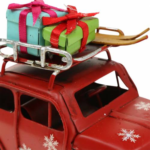 Floristik24 Christmas car with packages red L11cm