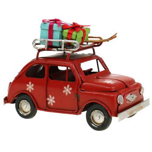 Floristik24 Christmas car with packages red L11cm