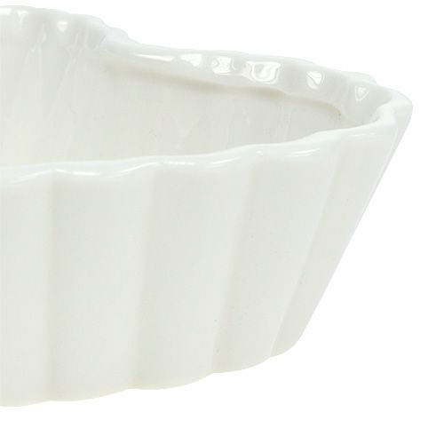 Floristik24 Baking Pan Heart White 16cm 2pcs