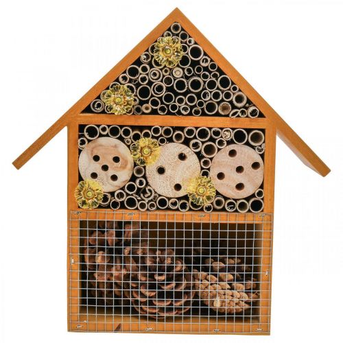 Floristik24 Balcony decoration insect hotel insect house solar orange 23x24cm