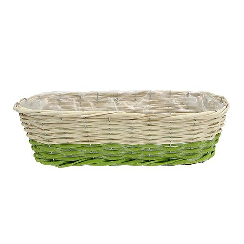 Floristik24 Balcony box oval 48x18cm H14cm cream, green