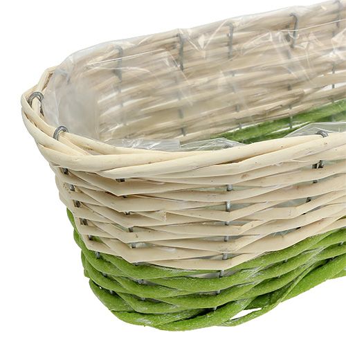 Product Balcony box oval 48x18cm H14cm cream, green