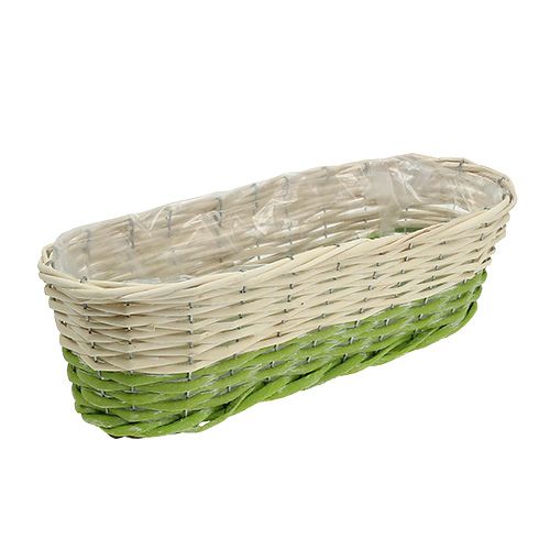 Floristik24 Balcony box oval 48x18cm H14cm cream, green